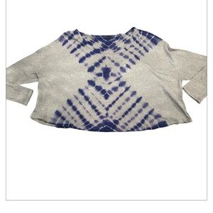 We The Free Gray and purple Tie-Dye Crop Top Lightweight Size Small